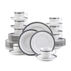 MIKASA Platinum Crown Cobalt 40 Piece Dinnerware Set, Service For 8