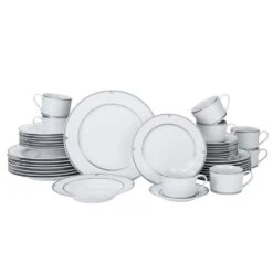 MIKASA Regent Bead 40 Piece Dinnerware Set, Service For 8