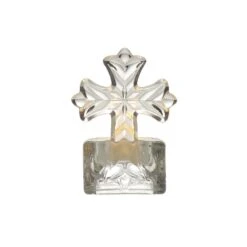 Rejoice Cross Tealight Holder With Votive, 3.75 Inch