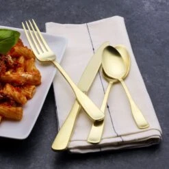 MIKASA Satin Champagne Landyn 16 Piece Flatware Set, Service For 4 -Mikasa satin champagne landyn 16 piece flatware set service for 4 5287012 3