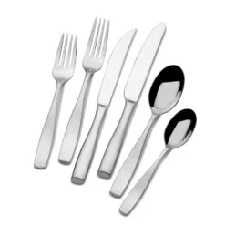 MIKASA Satin Loft 75 Piece Flatware Set, Service For 12