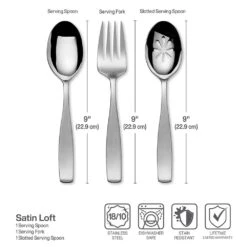 MIKASA Satin Loft 75 Piece Flatware Set, Service For 12 -Mikasa satin loft 75 piece flatware set service for 12 5125924 6