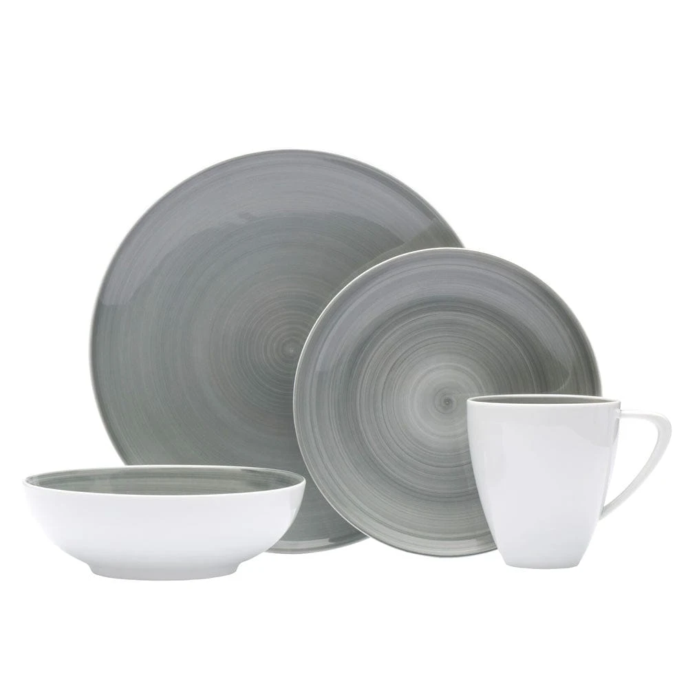 MIKASA Savona Grey 4 Piece Place Setting 1 MIKASA Savona Grey 4 Piece Place Setting