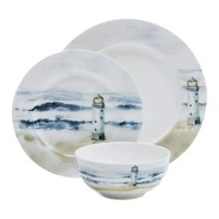 MIKASA Seaside 12 Piece Dinnerware Set, Service For 4 -Mikasa seaside 12 piece dinnerware set servie for 4 5293929 9
