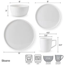 MIKASA Sloane 16 Piece Dinnerware Set, Service For 4 -Mikasa sloane 16 piece dinnerware set service for 4 5285389 10