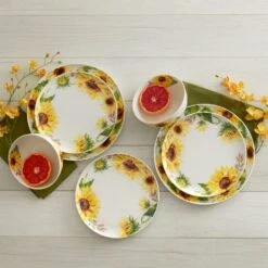 MIKASA Sunflower 24 Piece Dinnerware Set, Service For 6 12 MIKASA Sunflower 24 Piece Dinnerware Set, Service For 6 -Mikasa sunflower 24 piece dinnerware set service for 6 5285875 10