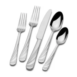 MIKASA Swirl 20 Piece Flatware Set, Service For 4