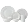 MIKASA Swirl Bone 36 Piece Dinnerware Set, Service For 6