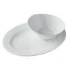 MIKASA Swirl Bone Vegetable Bowl And Serve Platter Set