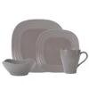 MIKASA Swirl Mocha Square 4 Piece Place Setting