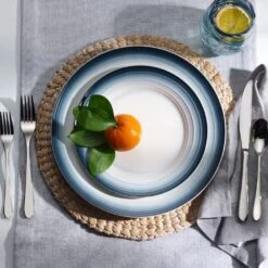 MIKASA Swirl Ombre Blue 16 Piece Dinnerware Set, Service For 4 -Mikasa swirl ombre blue 16 piece dinnerware set service for 4 5140587 10 1b1c85a5 dcc5 442f baf1 32616c693cef