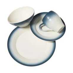 MIKASA Swirl Ombre Blue 4 Piece Place Setting -Mikasa swirl ombre blue 4 piece place setting 5130918 2