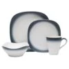 MIKASA Swirl Ombre Blue Square 4 Piece Place Setting