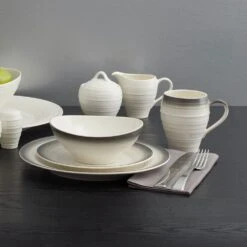 MIKASA Swirl Ombre Graphite 16 Piece Dinnerware Set, Service For 4 -Mikasa swirl ombre graphite 16 piece dinnerware set service for 4 5138527 9