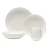 MIKASA Swirl White Coupe 4 Piece Place Setting