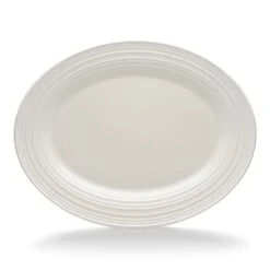 MIKASA Swirl White Oval Platter