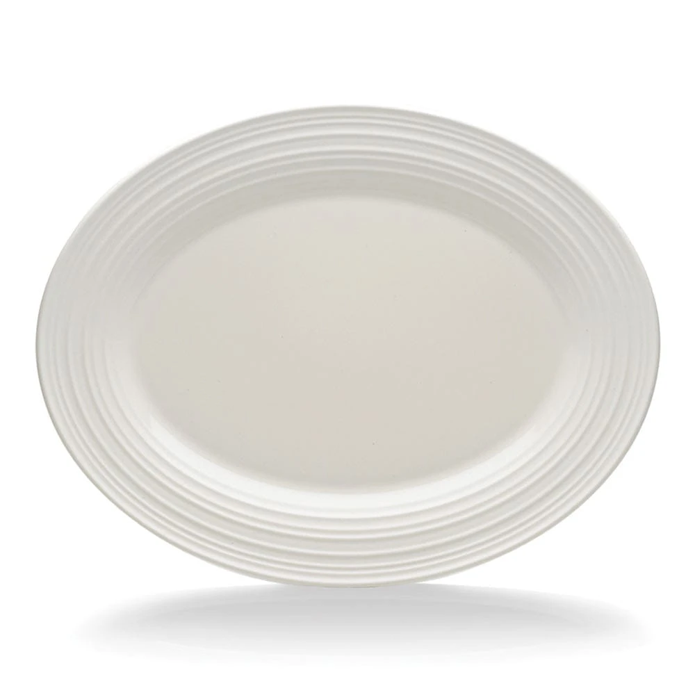 MIKASA Swirl White Oval Platter 1 MIKASA Swirl White Oval Platter