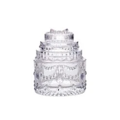 Tiered Wedding Cake Glass Covered Box