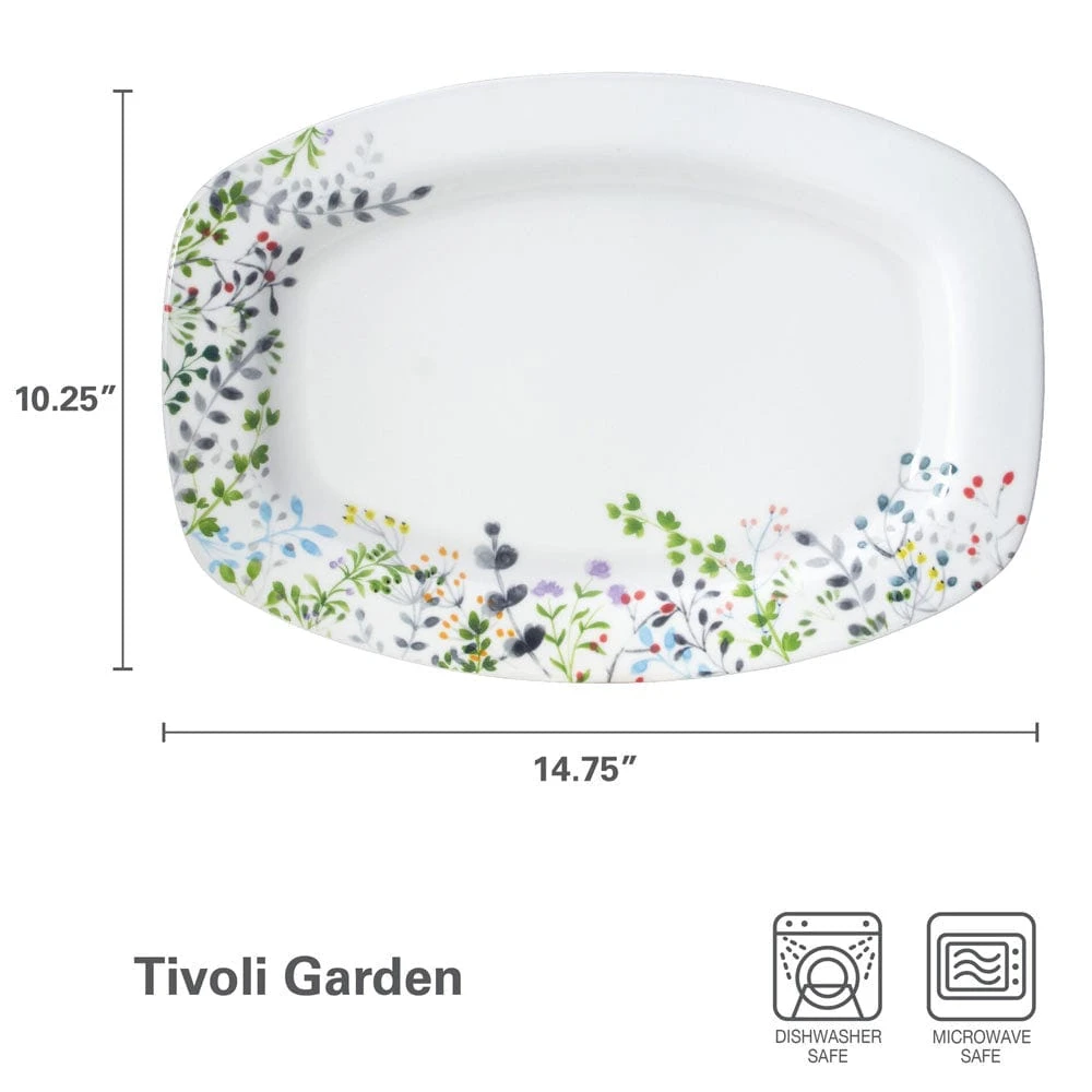 MIKASA Tivoli Garden Rectangular Platter, 14.75 Inch 4 MIKASA Tivoli Garden Rectangular Platter, 14.75 Inch - Image 4