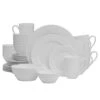 MIKASA Trellis White 36 Piece Dinnerware Set, Service For 6