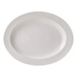 MIKASA Trellis White Oval Platter