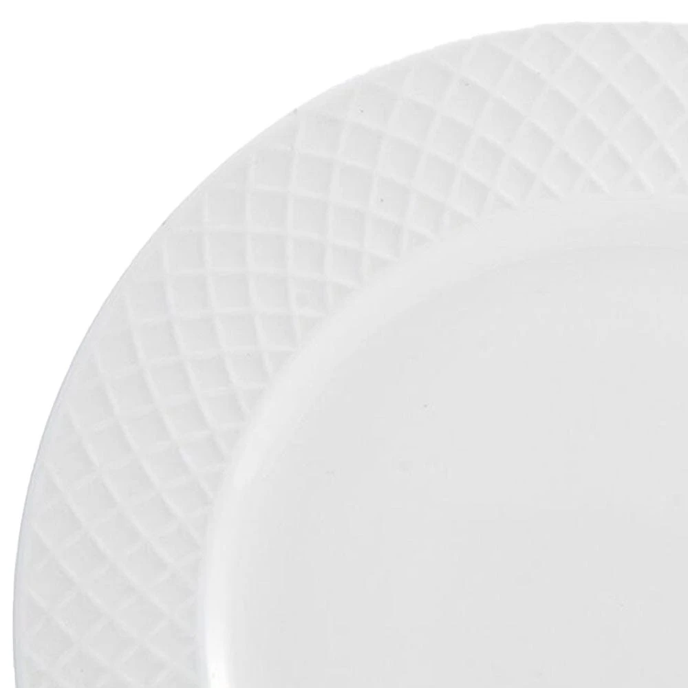 MIKASA Trellis White Set Of 4 Dinner Plates 4 MIKASA Trellis White Set Of 4 Dinner Plates - Image 4