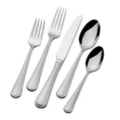 MIKASA Virtuoso Frost 65 Piece Flatware Set, Service For 12