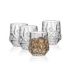 MIKASA Wesley Set Of 4 Double Old Fashioned Whiskey Glasses