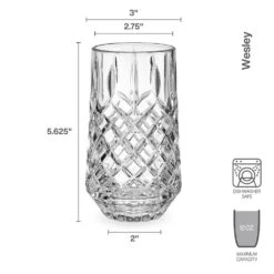 MIKASA Wesley Set Of 4 Highball Glasses -Mikasa wesley set of 4 highball glasses 5294199 4