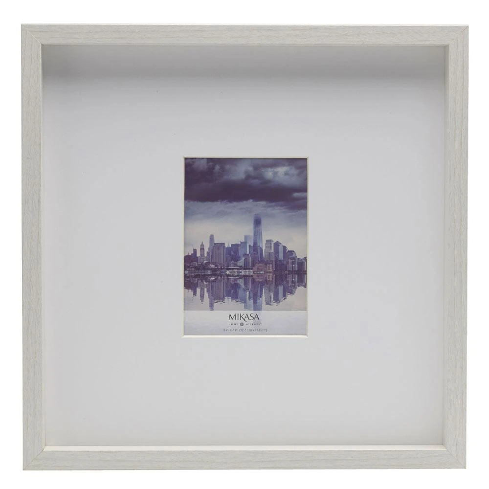 MIKASA White 15 X 15 Gallery Square Frame, Matted To 5 X 7 1 MIKASA White 15 X 15 Gallery Square Frame, Matted To 5 X 7