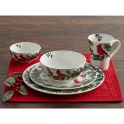 Mikasa -Mikasa winter cardinal set of 4 salad plates K45272146 4